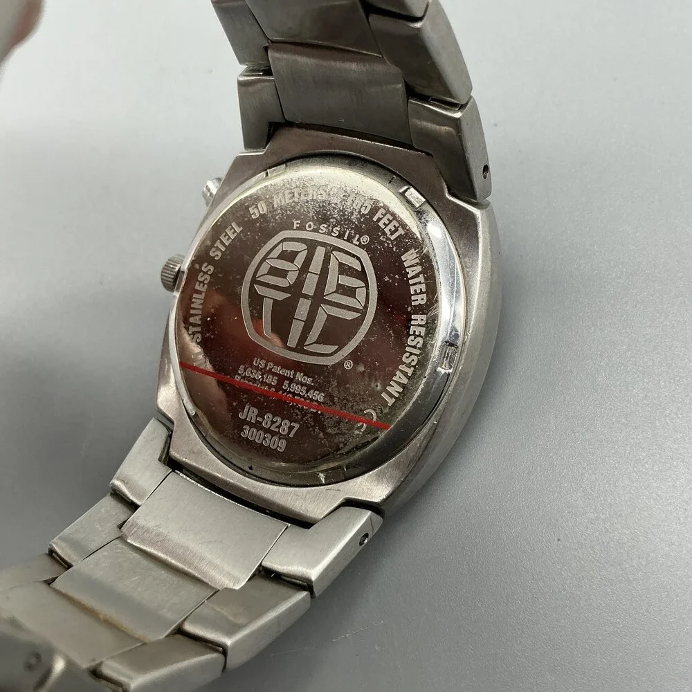 Fossil Big Tic Surfing Animation Mens Watch 39mm JR-8287 New Battery 6.75